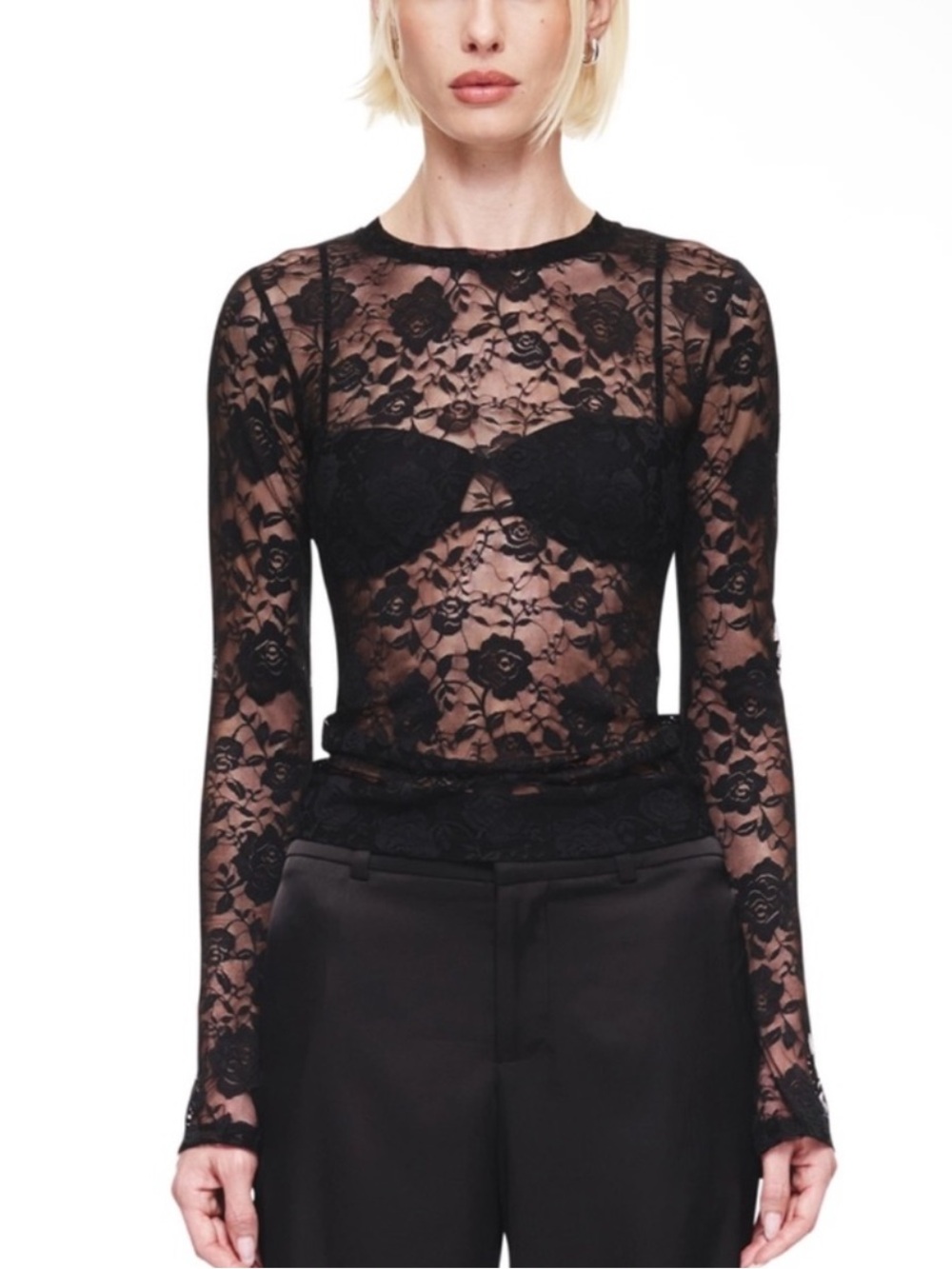 NIA Fox Lace Top Long Sleeve Anthropologie